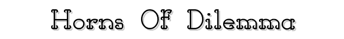 Horns of Dilemma font